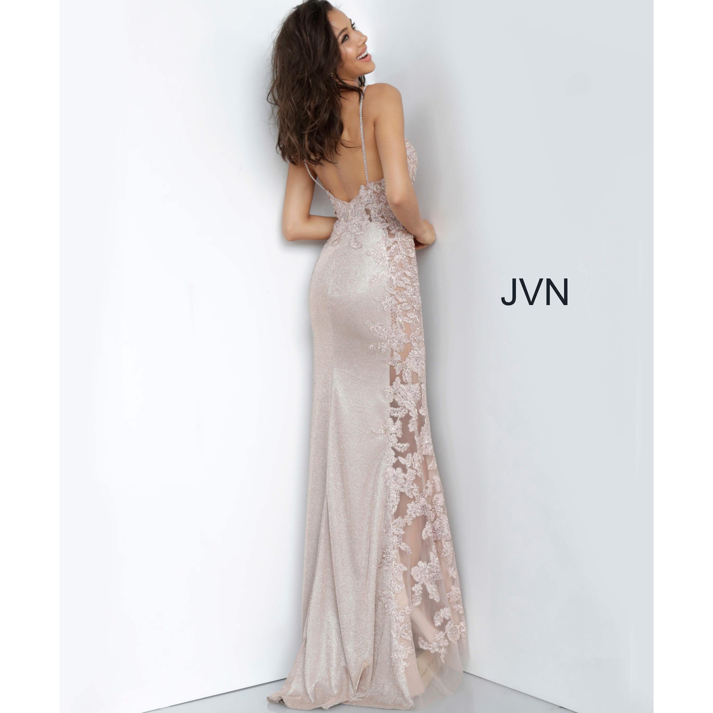 JVN by Jovani Evening Dresses JVN2205 Embroidered Form Fitting Prom Dress