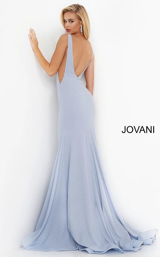 JVN by Jovani Prom Dress JVN02132 Light Blue V Neck Jovani Prom Dress