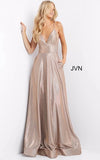 JVN by Jovani Prom Dress JVN04713 Cafe Metallic A Line Long Prom Dress