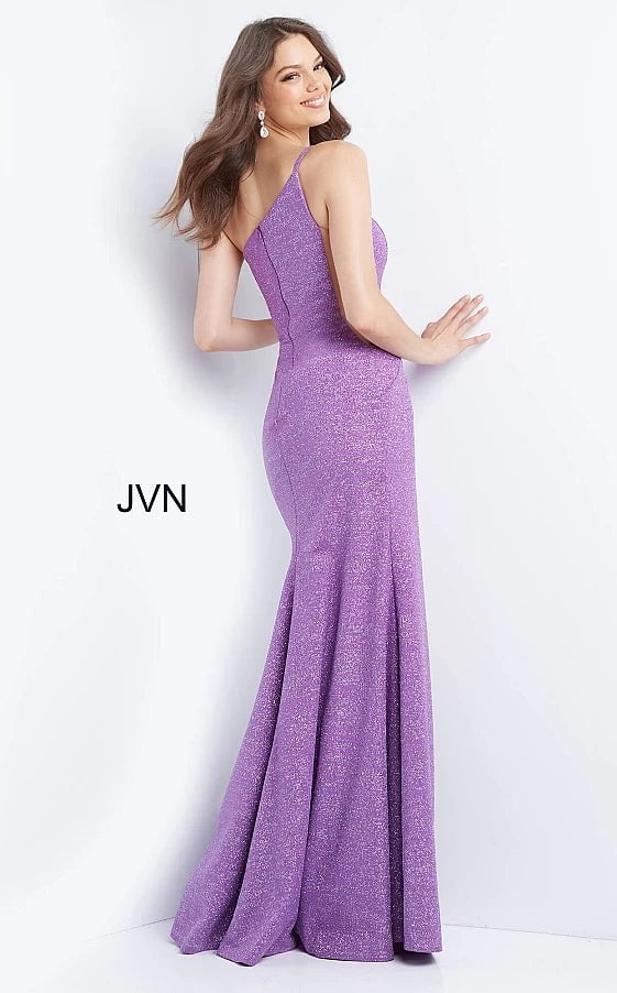JVN by Jovani Prom Dress JVN06126 Ocean One Shoulder Fitted Prom Dress