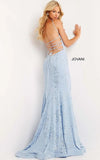 JVN by Jovani Prom Dress JVN06202 Light Blue Jersey One Shoulder Prom Dress