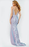 JVN by Jovani Prom Dress JVN06454 Lilac Embroidered Bodice Fitted Prom Dress