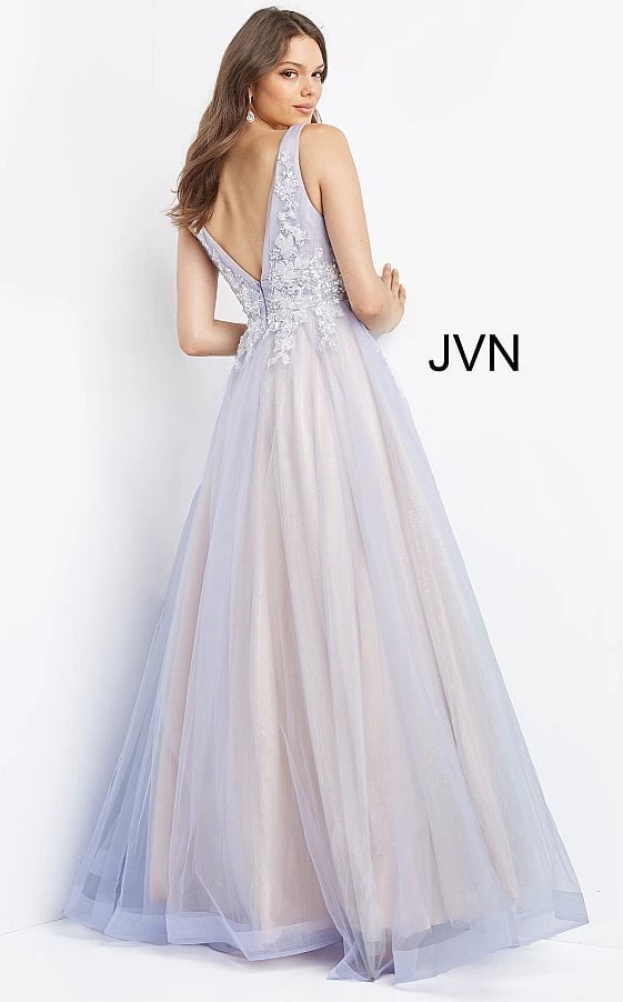 JVN by Jovani Prom Dress JVN07638 Lavender Embellished Bodice Prom Ballgown