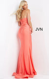 JVN by Jovani Prom Dress JVN07641 Coral Spaghetti Strap Sheath Prom Dress