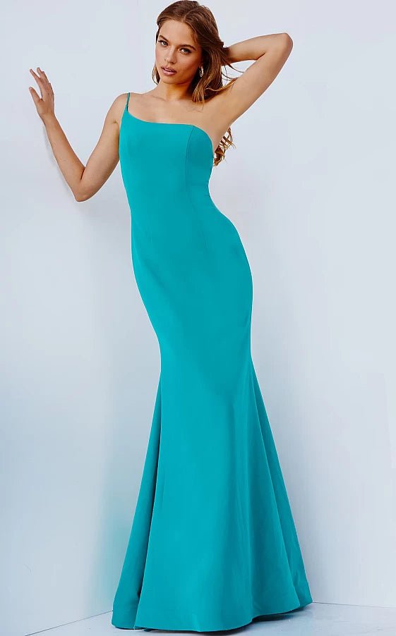 JVN by Jovani Prom Dress JVN08327 Jade One Shoulder Fitted Prom Dress