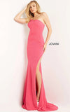 JVN by Jovani Prom Dress JVN08463 Fuchsia Asymmetric Neckline Strapless Prom Dress