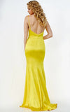 JVN by Jovani Prom Dress JVN08595 Yellow Simple Backless Satin Prom Dress