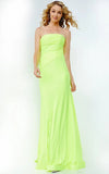 JVN by Jovani Prom Dress JVN09027 Lime Fitted Strapless Simple Prom Dress