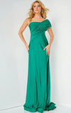 JVN by Jovani Prom Dress JVN22338 Emerald Off the Shoulder Sheath Prom Dress