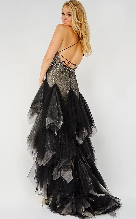 Black romper prom sales dress