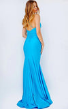 JVN by Jovani Prom Dress JVN22880 Hot Blue Ruched Bust Fitted Prom Dress