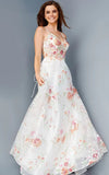 JVN by Jovani Prom Dress JVN23212 Off White Floral Embellished A Line Prom Dress