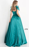 JVN by Jovani Prom Dress JVN4449 Green Pleated Skirt Prom Ballgown