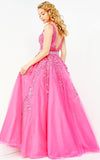 JVN by Jovani Prom Dress JVN68258 Embellished Belt Prom Ballgown