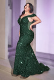 NoraCoutureNY Evening Dress Vanessa off the shoulder sequin mermaid gown