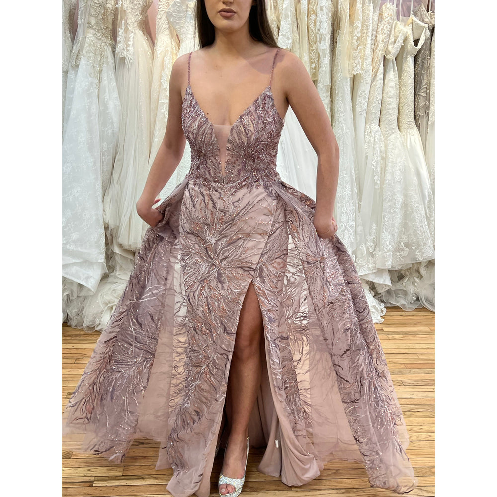 NorasBridalBoutiqueNY Evening dress The Vera Gown Fitted Gown with attached over skirt
