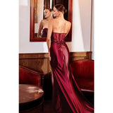 NorasBridalBoutiqueNY Evening Gown Leo Satin Corset Fitted Gown