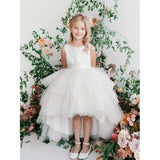NorasBridalBoutiqueNY Flower girl dress Flower Girl Dress Ruffled Tulle  High and Low
