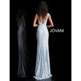 NorasBridalBoutiqueNY Jovani 48994 Light Blue Lace Sheath Prom Dress