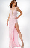 NorasBridalBoutiqueNY Jovani JVN22343 Embroidered High Slit Prom Dress