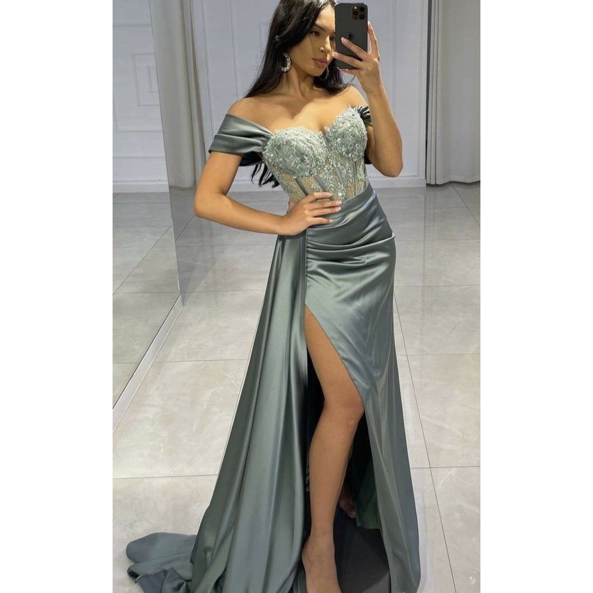 NorasBridalBoutiqueNY The Ally  Corset Embellished Fitted Gown