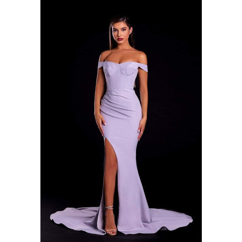 Portia and Scarlett Evening Dress PS21045 Ice Evening off the shoulders dress