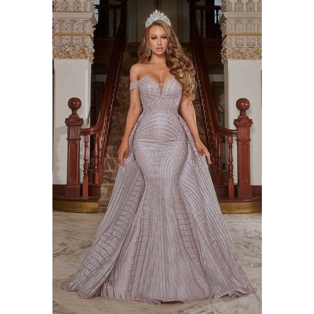 Portia and Scarlett prom gown Portia and Scarlett Dress PS22912 Mauve Silver