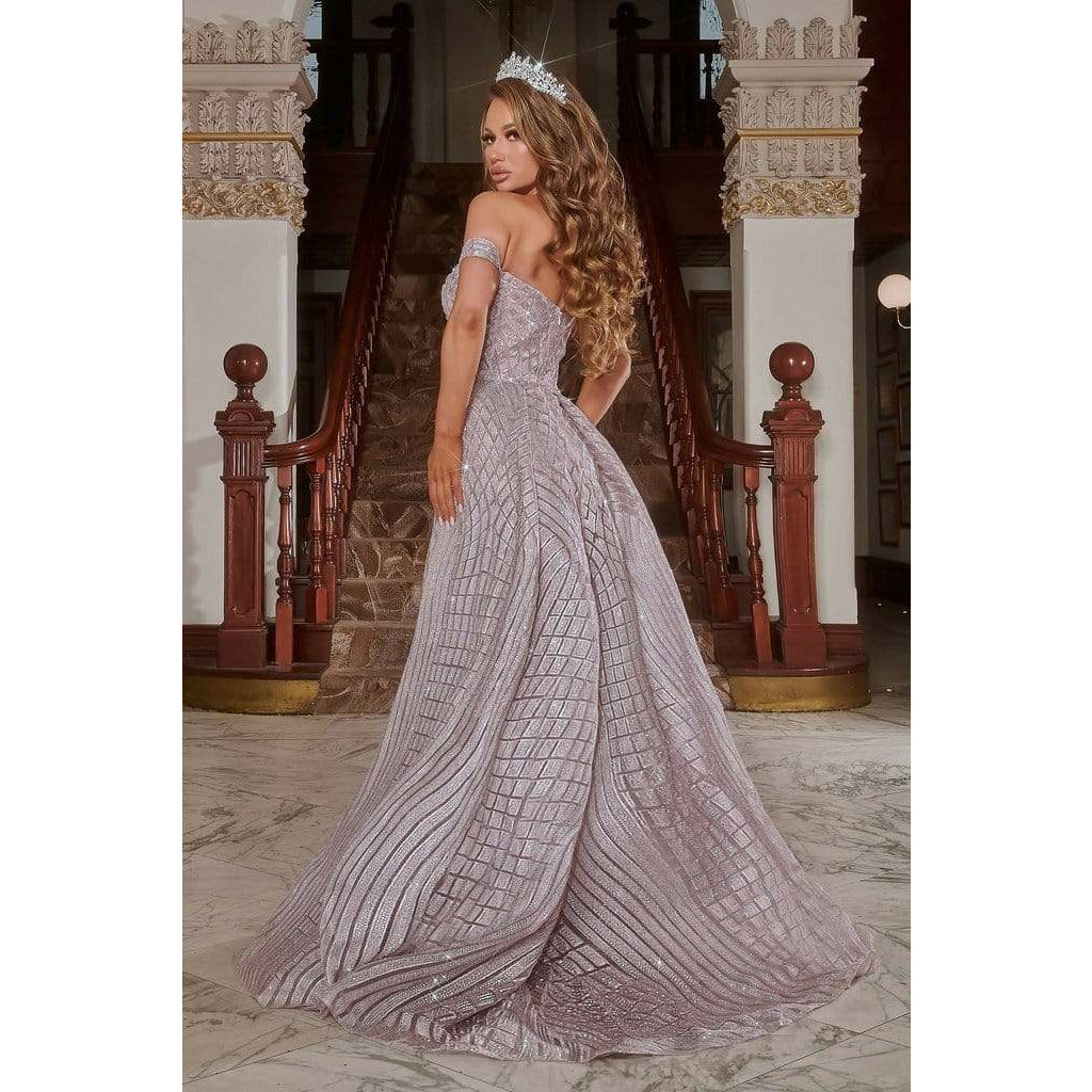 Portia and Scarlett prom gown Portia and Scarlett Dress PS22912 Mauve Silver