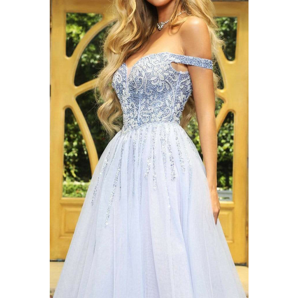 Portia and Scarlett prom gown Portia and Scarlett Dress PS22917 Powder Blue