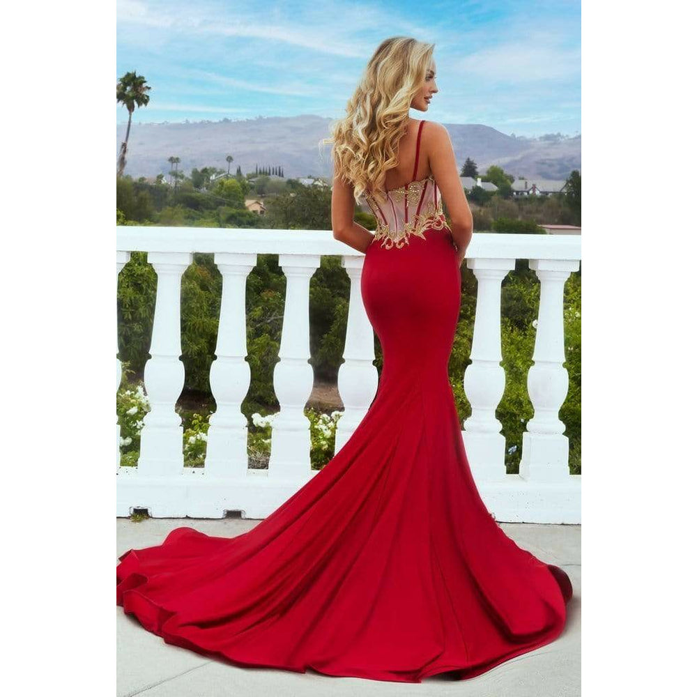 Portia and Scarlett prom gown Portia and Scarlett Red Dress PS22363