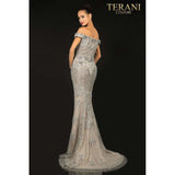 Terani Couture Evening Dress Terani Couture 1913GL9586 Embellished Off Shoulder Trumpet Dress